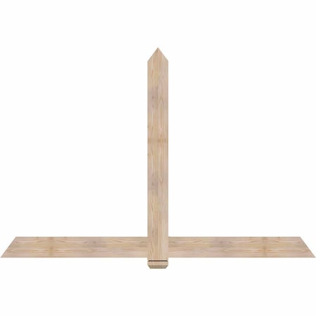 Ekena Millwork Eugene Smooth Timber Gable Bracket, Douglas Fir, 84"W x 56"H x 1 1/2"D x 5 1/2"F, 16/12 Pitch GBW084X56X0206EUG00SDF